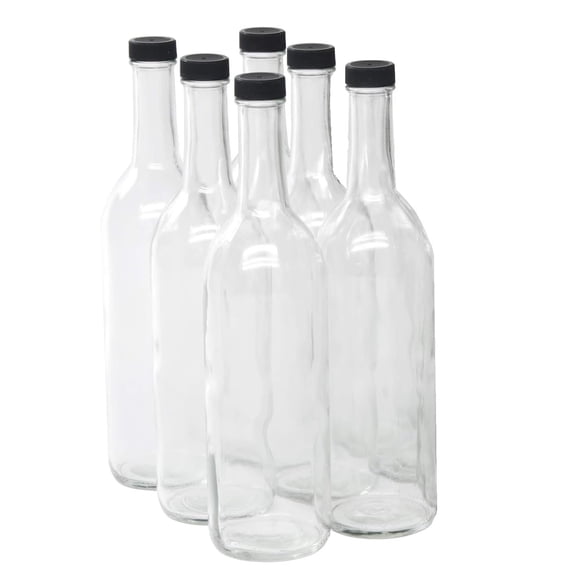 Botella de Vino North Mountain Supply 750 ml Vidrio Transparente Caja de 6