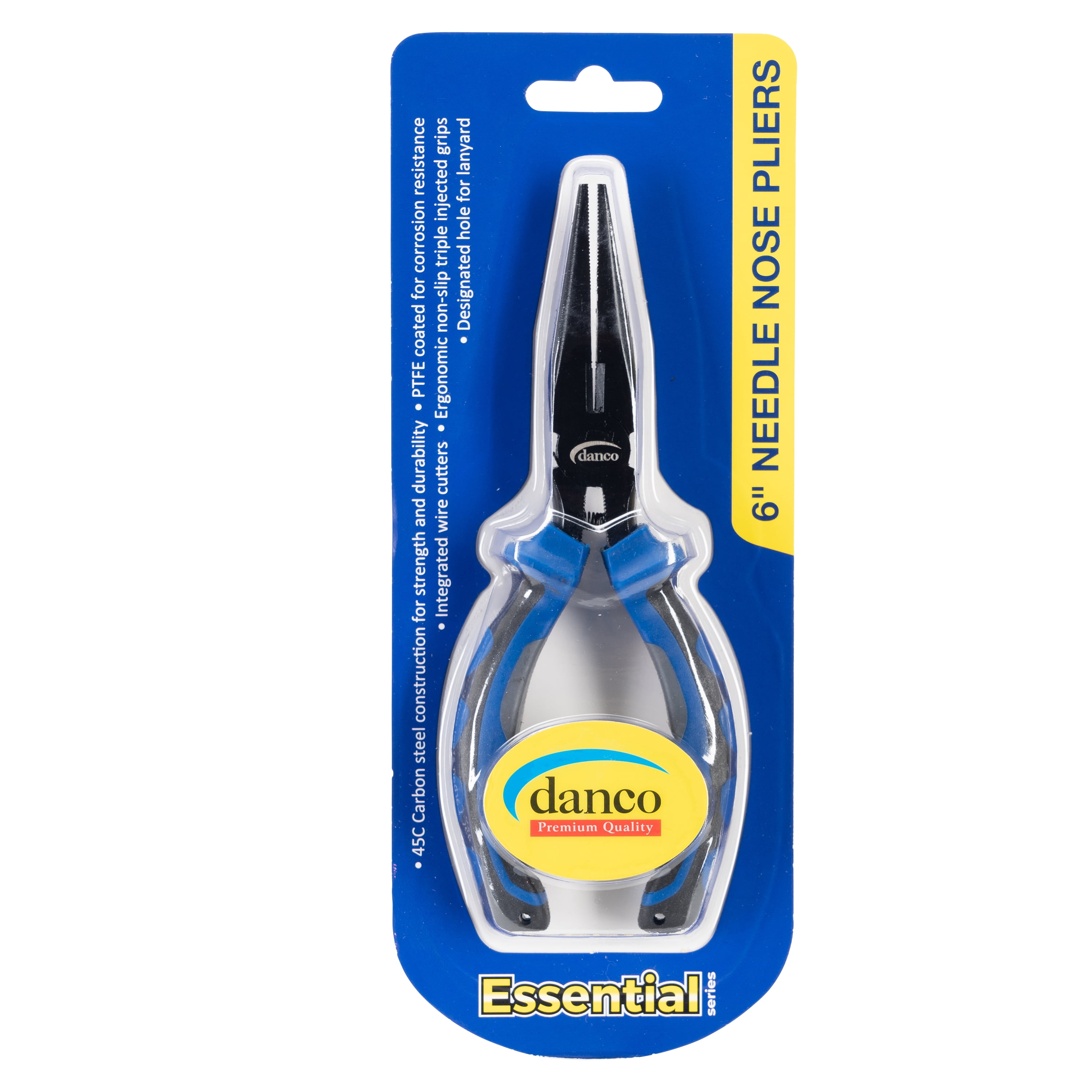 Danco Sports 6" Carbon Steel PTFE Coated Needle Nose Pliers