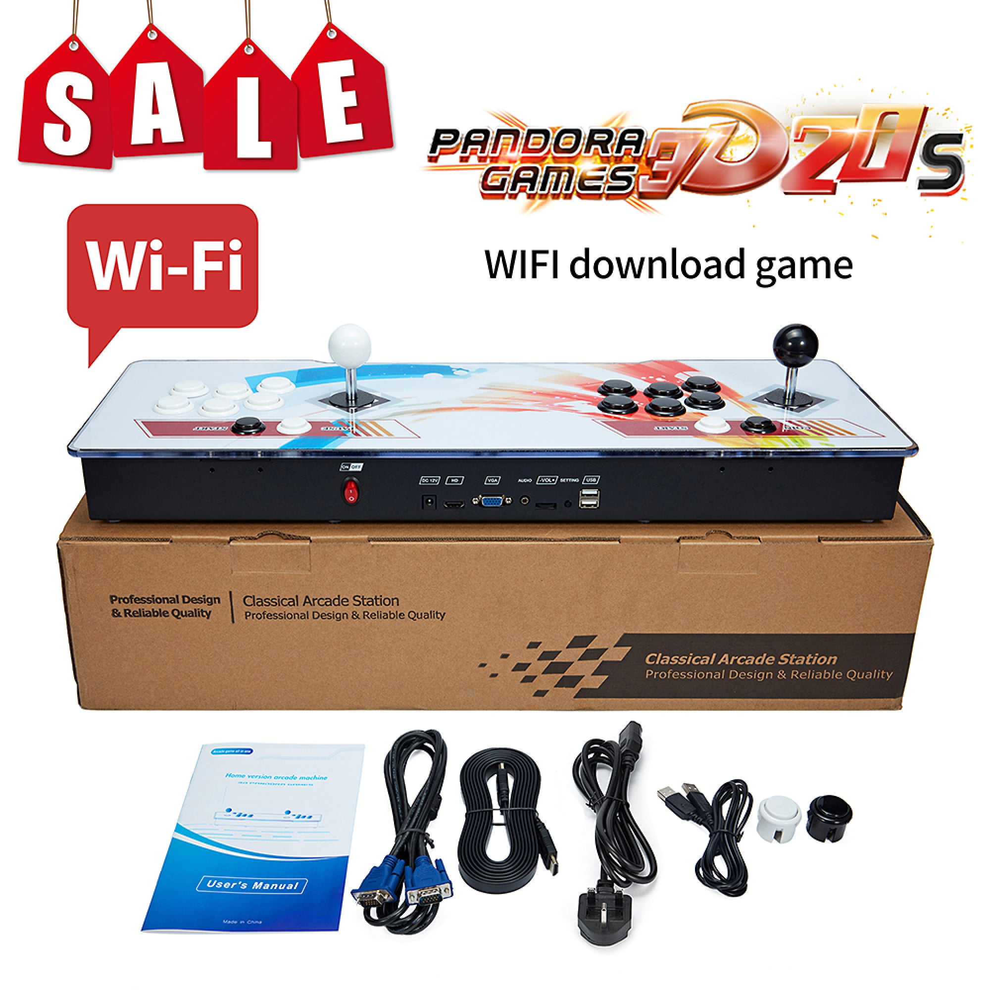 Home All-in-one Arcade Game Console Box Classic HD Video Games Can Connect  To WiFi - Walmart.com