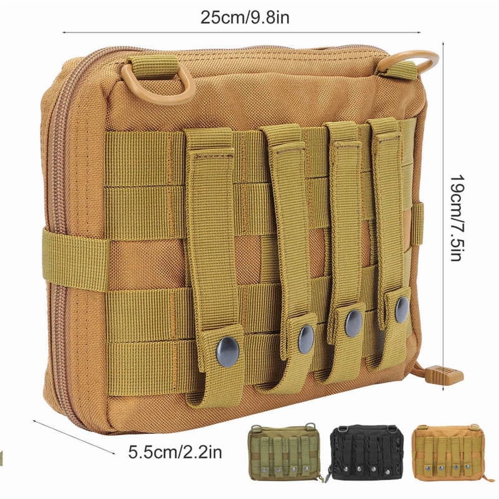 HMSHA Camping Survival Pouch Military Molle Utility Tactical Medical Kit EDC Pack Hiking Hunting Emergency First Aid Waist Belt Bag