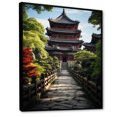 thumbnail image 2 of Designart "Asian Art peaceful Pagoda VI" Asian Floater Framed Wall Decor, 2 of 7