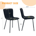 thumbnail image 4 of Miekor Furniture Luxury Minimalist Chairs - A Set Of 4 Dining Chairs With Black Metal Legs. The Integral Metal Leg Structure Is Suitable For Various Interior Decoration Styles 94421, 4 of 12