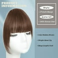 thumbnail image 2 of Clip in Bangs for Women 100% Human Hair Extensions French Bangs Flat Neat Bangs Fringe with Hairpieces Clip on Curved Bangs for Daily Wear, 2 of 6
