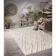thumbnail image 1 of LaDole Rugs 4x6 ft Fluffy Shaggy Area Rug | Machine Washable Small Carpet For Bedroom, Living Room, Kitchen, Entry Way, Indoor Floor Décor |Cream, 1 of 5
