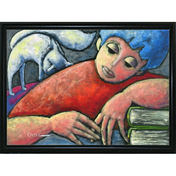 q13X_14_197_03-OSCORT131872 Print 13"x18" by Oscar Ortiz in a Flat Black Metal Frame