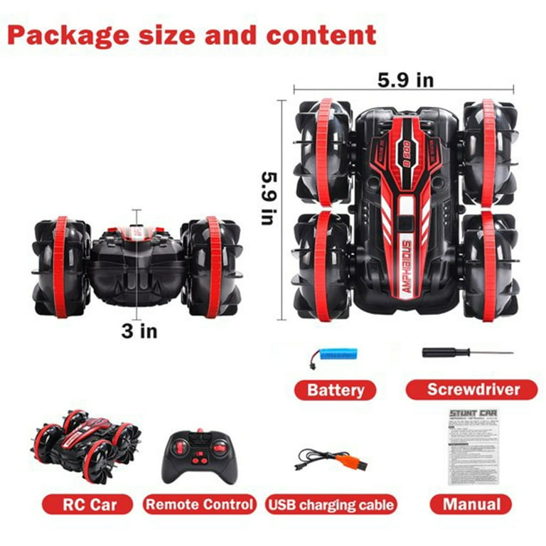  Amphibious RC Car for Kids-Waterproof 2.4 GHz 4WD