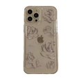thumbnail image 1 of Funda rosa para iPhone 13 Pro Max, transparente con diseño floral, suave y flexible, a prueba de golpes., 1 of 5