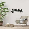 thumbnail image 6 of Birds on Branch Metal Wall Art Decor Iron Wall Art 5 Birds Black Hollow Sculpture Hanging Decor Rustic Tree Ornament Hanging Sign for Indoor Outside Living Room Home Office 12 x 4Inch for DIY, 6 of 9