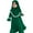 Green, variant on MEZZALL Toddler Baby Girl Abaya Dress with Hijab Long Sleeve Smocked Dress Dubai Full Cover Modest Dress