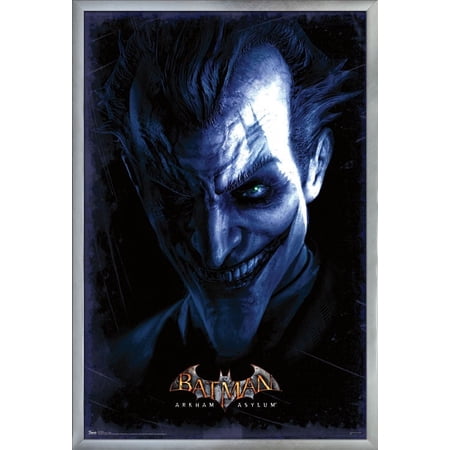 DC Comics Video Game - Arkham Asylum - Joker Wall Poster 22.375 x 34 Framed