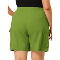 thumbnail image 2 of Hanerdun Women Cargo Shorts Female Casual Bottom Gym Trouser with Pockets Army Green L, 2 of 5