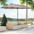 thumbnail image 2 of Outsunny Extra Large 15ft Patio Umbrella, Tan, 2 of 10