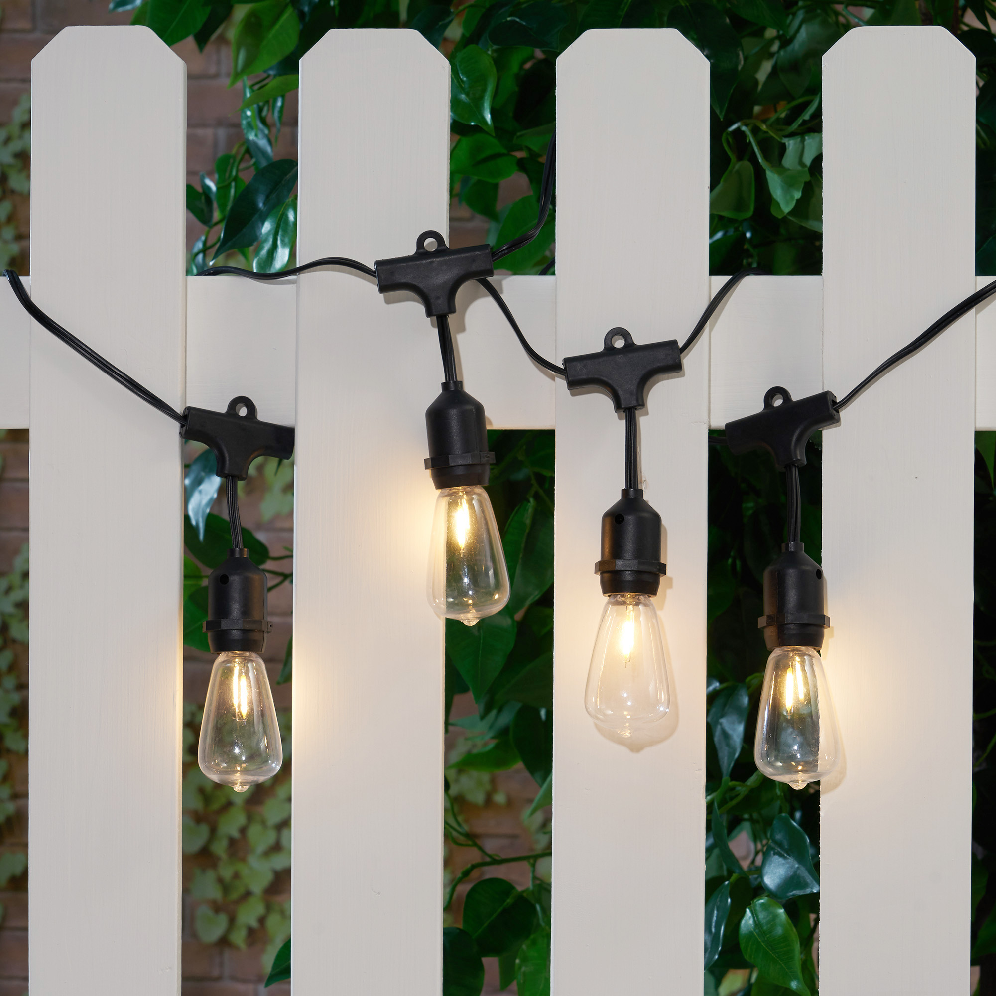 Better Homes & Gardens 15-Count Shatterproof Edison Bulb Outdoor String Lights with Black Wire - image 4 of 8