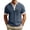 Navy, variant on Men's Henley Waffle T-shirt Summer Casual Color Block Short Sleeve Shirts BIG AND TALL Business wear