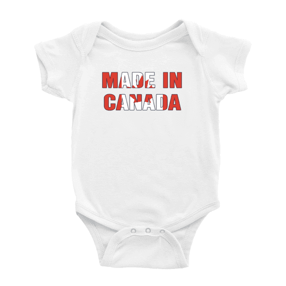 Made In Canada Funny Baby Clothing Bodysuits Boy Girl Clothes