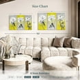 thumbnail image 4 of Elephant Stock Floral Triptych Wall Art - Horizontal Multi Panel Canvas - Lobby Wall Decor - Floral And Botanical Multi Panel - White And Gray Decor - 45" x 28", 4 of 8