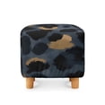 thumbnail image 2 of SCRAWLGOD Abstract Leopard Print Rectangular Ottoman Cover, Storage Ottoman Slipcover Stretch Footrest Stool Covers Breathable Furniture Protectors Spandex Jacquard Fabric, 2 of 7