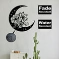 thumbnail image 6 of Moon Flower Metal Wall Art Decor Half Moon Wall Decor Moon Floral Sculpture Wall Hanging Flower Appearance Wall Art Sign Family Art for Home Decor Bedroom Living Room Office, 6 of 7