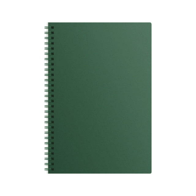 Spiral Notebook, A5 Thick Plastic Hardcover Graph Paper, College Ruled Journals Notebooks for Work Schools Note Taking Cuaderno Note Pretty Journals for Women Teacher Survival Kit Supplies, Green