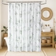 thumbnail image 3 of Tong Light Blue And White Shower Curtain Partition Curtain Polyester Cloth Pattern Bathroom Shower Curtain 7272in, 3 of 4