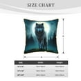 thumbnail image 4 of Xecao Wolf Print Soft Velvet Decorative Throw Pillow Covers, Square Cushion Cases for Bed, Sofa, Living Room, Car, and Indoor Outdoor Use-16"x16", 4 of 8