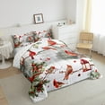 thumbnail image 3 of Manfei Xmas Cardinal Bird King Size Comforter Sets,Red Berry Bedding Comforter Set,Merry Christmas Bedding Set For Boys,Super Cozy Room Decor Reversible,3 Pieces, 3 of 8