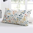 thumbnail image 5 of Colorful Botanical Spring Throw Pillow Cover 12 x 20 Inch Decorative Pillow Cover Farmhouse Summer Leaves Lumbar Pillowcase Seasonal Rectangle Cushion Case for Couch Sofa Bed Living Room, 5 of 7