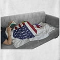 thumbnail image 6 of Pride Soft Flannel Fleece Throw Blanket, Heart with Half Old Glory Half and Rainbow Flag American Society Gender Equality, Cozy Plush for Indoor and Outdoor Use, 70" x 90", Multicolor, by Ambesonne, 6 of 6