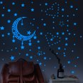 thumbnail image 1 of Coofit Ceiling Art Stickers Adhesive DIY Moon Stars Dot Luminous Stickers Wall Decal, 1 of 8