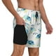 thumbnail image 2 of Balery Sea Turtle Bañador para hombre, shorts de playa de secado rápido con entrepierna y forro de compresión-Medium, 2 of 6