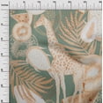 thumbnail image 3 of oneOone Cotton Poplin Olive Green Fabric Tropical Solid Furits Animals With Leaves Craft Projects Decor Fabric Printed By The Yard 56 Inch Wide, 3 of 4