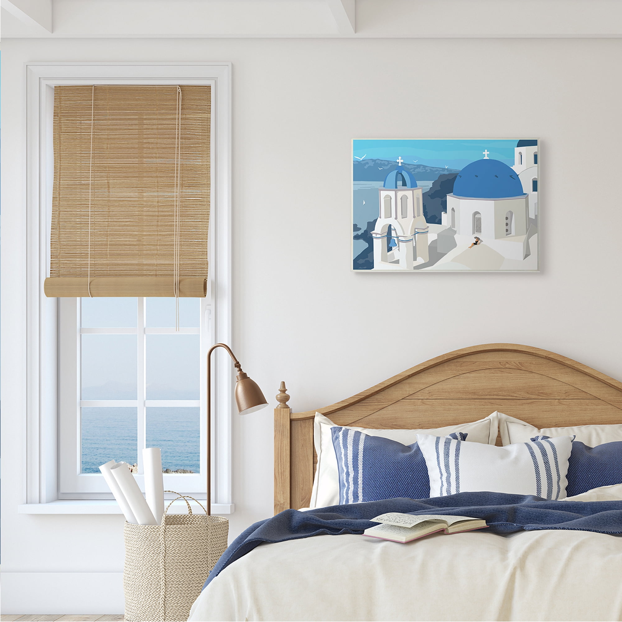 Stupell Industries Cliffside European Church Architecture Woman Resting Abstract Painting Unframed Art Print Wall Art, 13 x 19