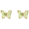 thumbnail image 2 of Ladies Fashion Creative Multicolor Diamond Butterfly Stud Earrings, 2 of 8