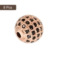 thumbnail image 3 of Unique Bargains Charm Rhinestone Beads, 8 Pack 10mm Round Zircon Pave Spacer Beads for Jewelry Making (Black - Rose Gold), 3 of 7
