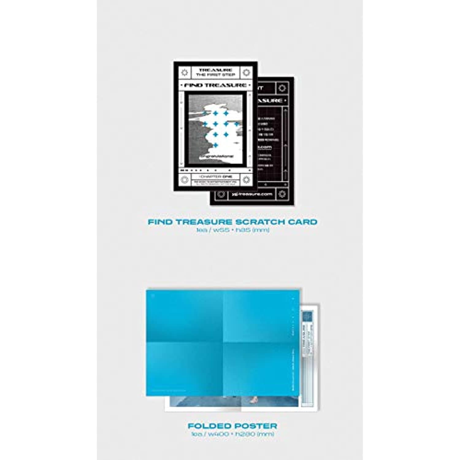 Treasure - The First Step : Chapter One (Random Cover) (incl. 150pg Photobook, 2pc Photocard, Selfie Photocard, Hologram Postcard, Sticker + Bookmark) - Music & Performance - CD
