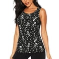 thumbnail image 1 of Balery Retro Skeleton Dancing On Halloween Party Camiseta sin mangas estampada ligera para mujer, tops de entrenamiento sin mangas, camisetas de yoga transpirables de secado rápido.-X-Large, 1 of 7