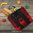 thumbnail image 5 of Picia Black Panther Red Background for Tote Bag for Women with Zipper, Gym Tote with Compartments, Laptop Work Tote Nurse Dance Yoga Bag for Sport, Travel, 5 of 7