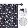 thumbnail image 4 of Blackout Kids Curtains,Blue Cartoon Unicorn Moon Cloud Rainbow Planet Pattern Childrens Insulated Curtains Set Of 2,Bedroom Essentials,Toddler Room Decor 52"x84", 4 of 5
