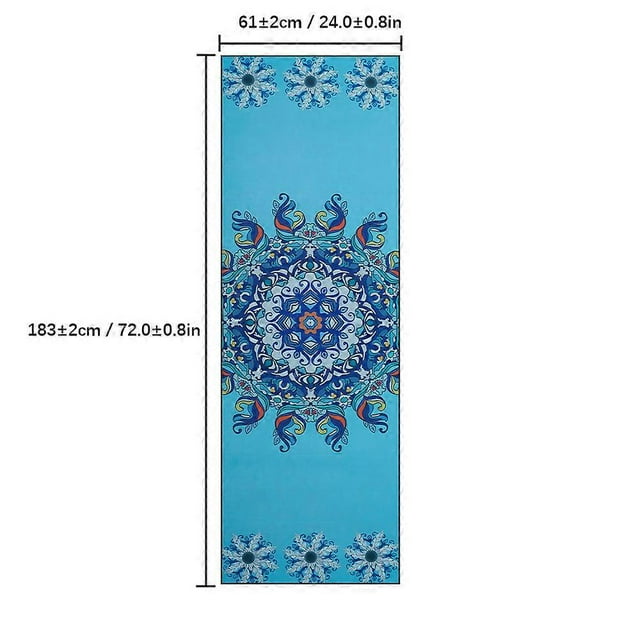 Yoga Mat Print Qucik Dry Non-Slip Foldable Yoga Towel Fitness Blanket