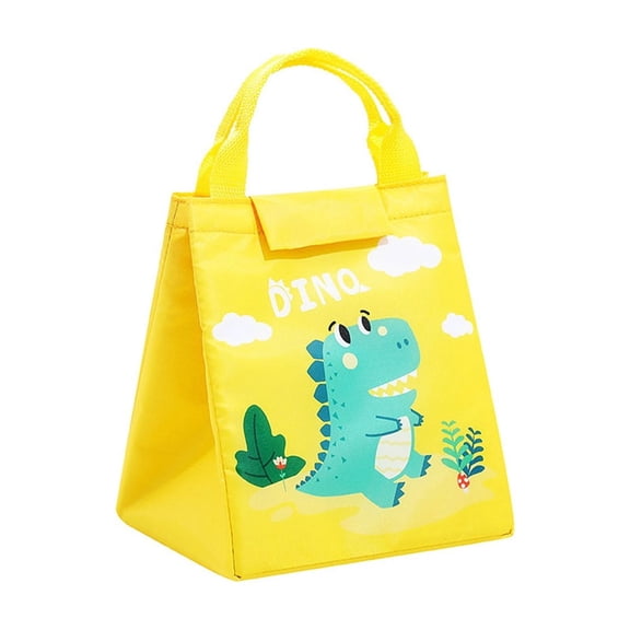 Insulated Lunch Bags, Bento Bags Cute Lunch Tote Bag Small Cooler Bags Waterproof Cartoon Lunch Box Bag For Work Picnic Yellow