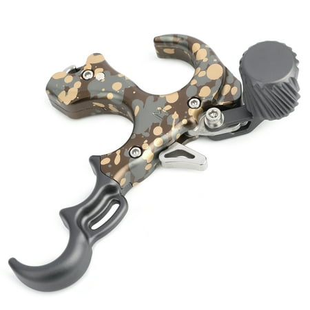 SHARROW 4 Finger Archery Release Anodized Aluminum Button Release Camo [In Stock UPS Shipping 3-5 Days Delivery]