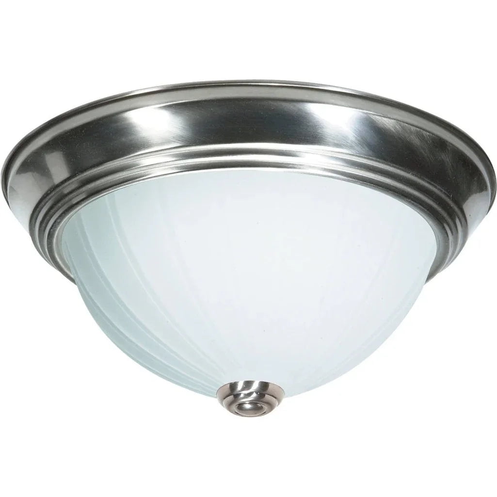 Nuvo SF76/128 3 Light Wide Flush Mount Bowl Ceiling Fixture - Polished Brass