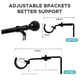 thumbnail image 4 of Barra de cortina Joydeco ajustable de 72 a 144 cm, color negro, resistente, 4 of 8