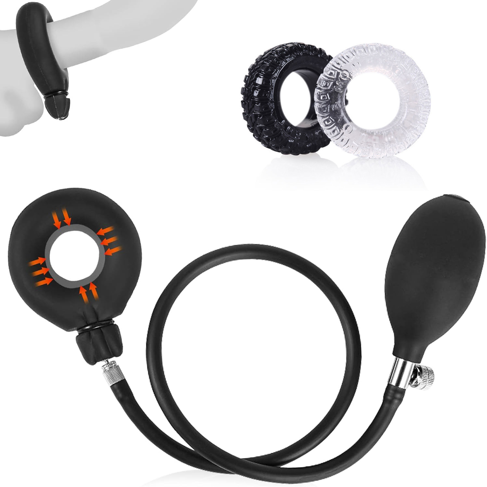 Anillo Inflable Para El Pene Con Bomba Extra ble Anillo Para 