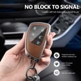 thumbnail image 3 of Key Fob Cover Compatible with Chevrolet Tahoe Suburban Silverado GMC Sierra Yukon Denali Buick Envision 2020-2025 5 Button Keychain Case Holder Protector,Black--Brown, 3 of 6