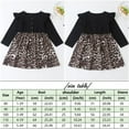 thumbnail image 4 of YEEDISON New Kids Dresses for Girl Sweet Cotton Flying Leopard Long Sleeve Button Print Dress Baby Girl Clothes 2-6Y, 4 of 5
