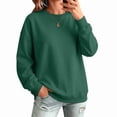 thumbnail image 2 of Fall Sweatshirts for Women Casual Crewneck Long Sleeve Cute tops Oversized Pullover Solid Color Loose Fashion Sweatshirts, 2 of 6