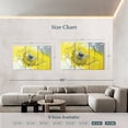 thumbnail image 4 of Elephant Stock Bright Yellow Flower Wall Art - Horizontal Multi Panel Canvas - Lobby Wall Decor - Floral And Botanical Multi Panel - Black And Yellow Decor - 65" x 42", 4 of 8