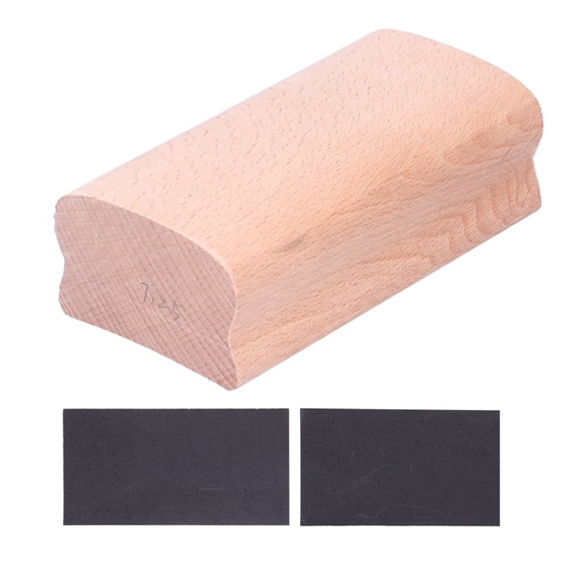 Herramienta de lijado para guitarra, bloque de lijado de madera, papel de lija reemplazable, juego de reparación y modelado de trastes (bloque de lijado y papel de lija)