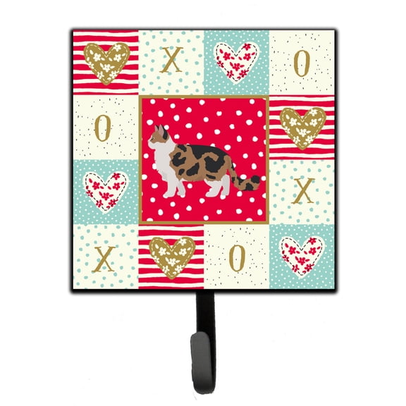 Ragamuffin 2 Cat Love Leash or Key Holder Red